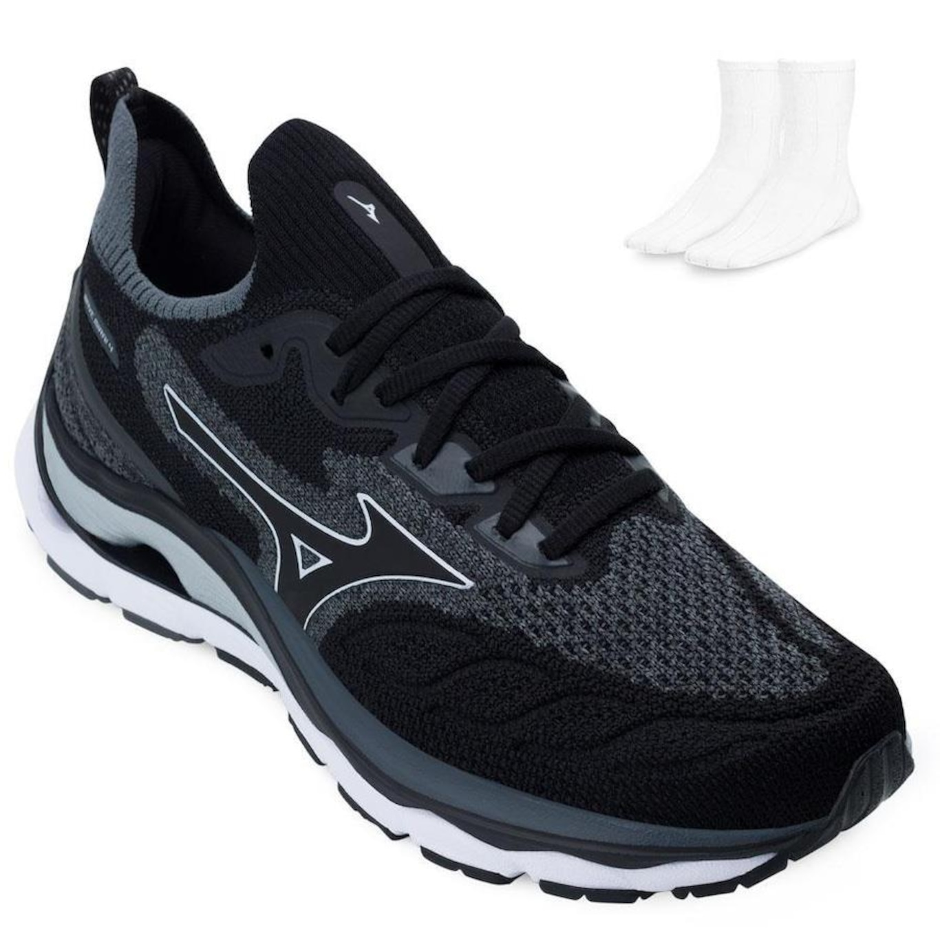 Tênis Mizuno Wave Mirai 4 + Meia MZ22 - Masculino - Foto 1