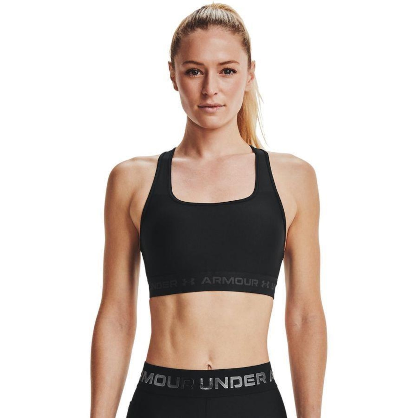 Top Fitness Under Armour Crossback Mid Bra - Feminino - Foto 3