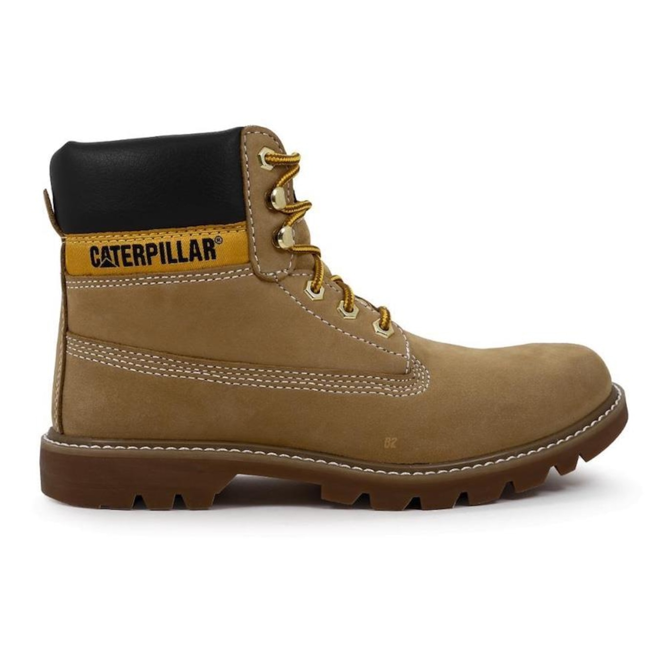 Bota Caterpillar Original Masculina palmilha a Gel Couro Marrom Impermeável  Confortável impermeável.