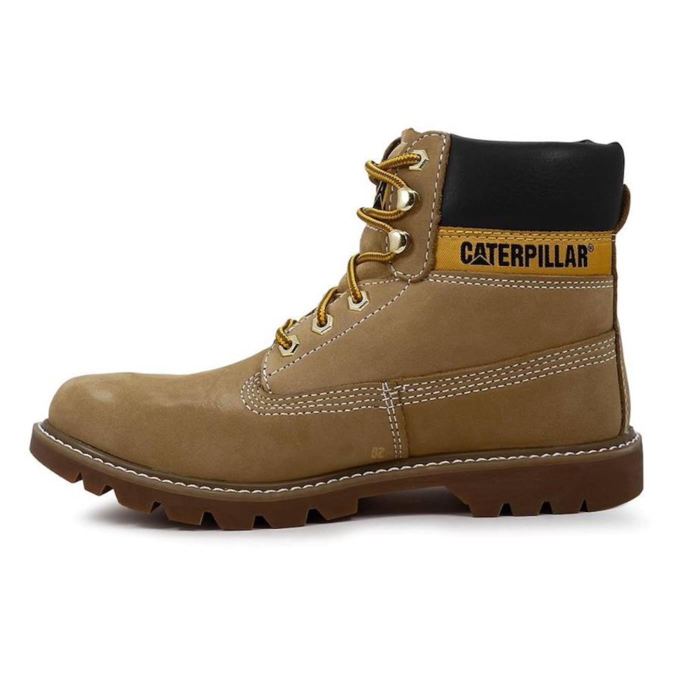 Bota Caterpillar Original Masculina palmilha a Gel Couro Marrom Impermeável  Confortável impermeável.