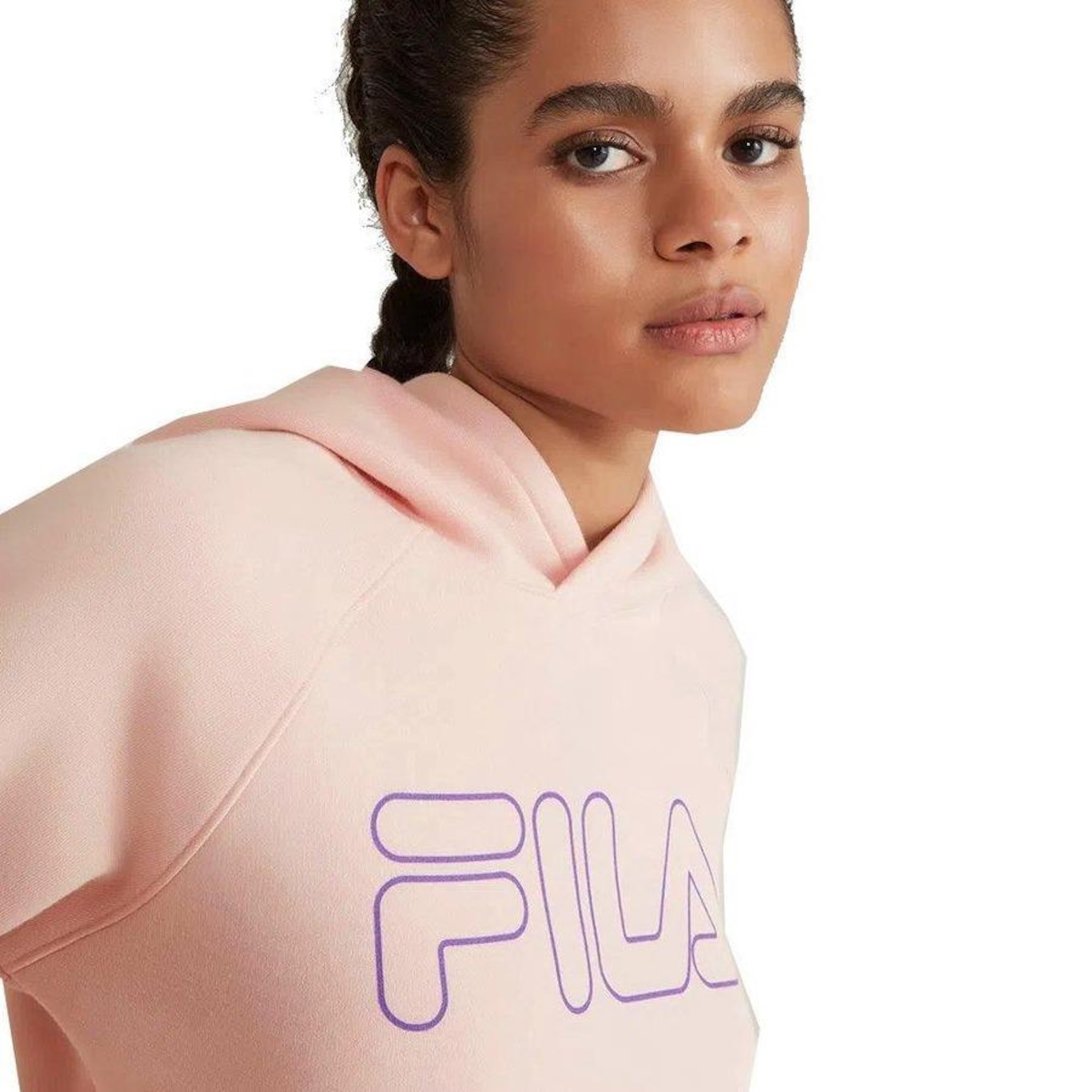 Blusão de Moletom com Capuz Fila Letter Outline Winter - Feminino - Foto 2