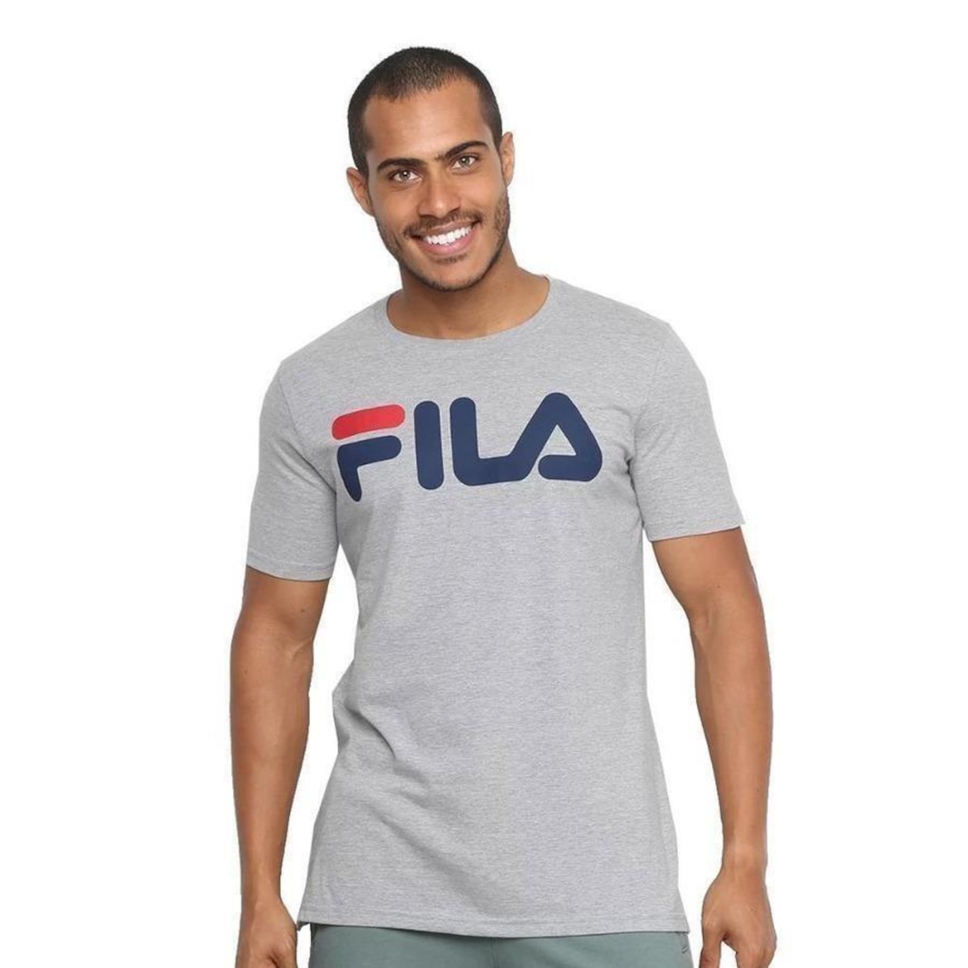 Camiseta Fila Manga Curta Letter Premium - Masculina - Foto 3