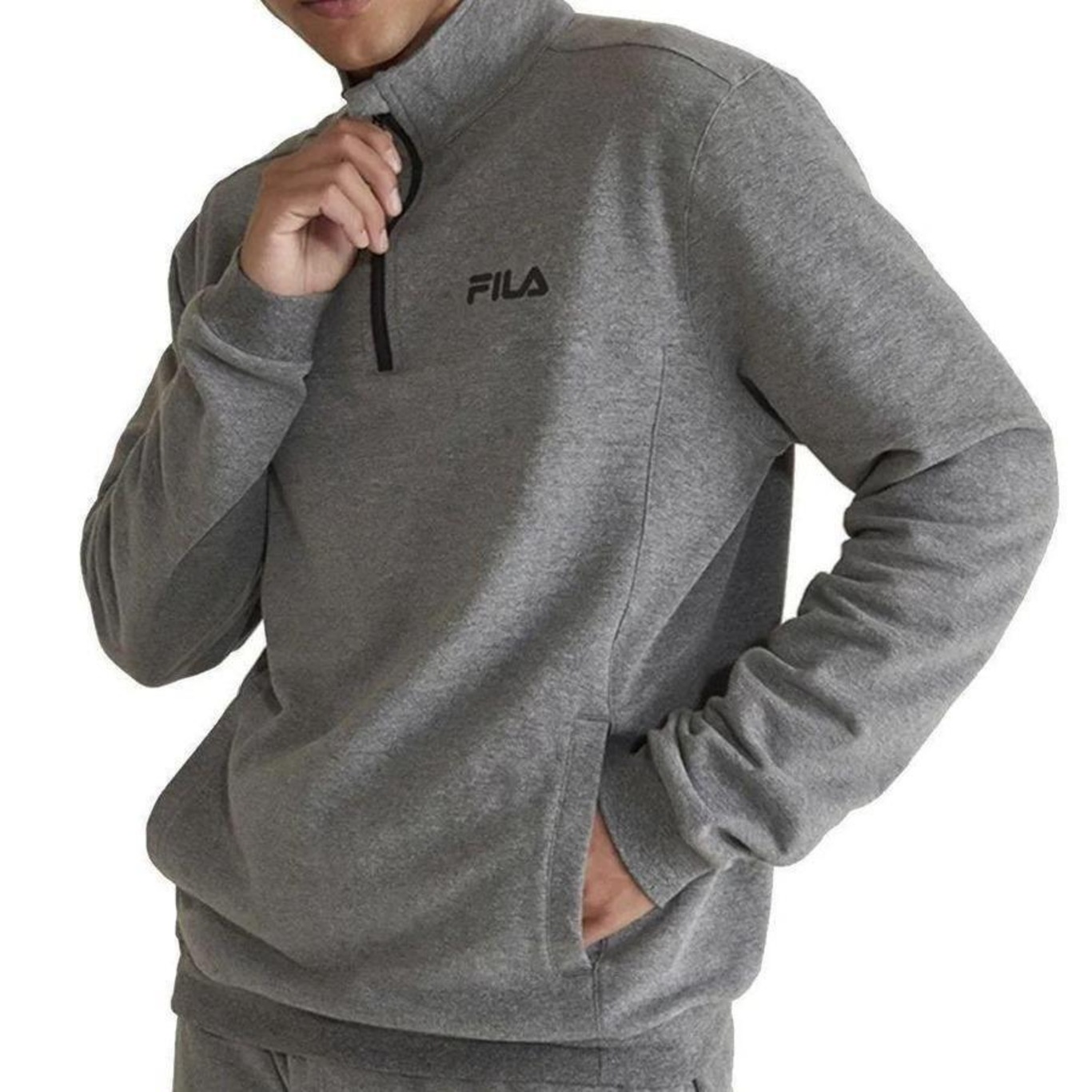 Blusão de Moletom sem Capuz Fila Comfort - Masculino - Foto 3