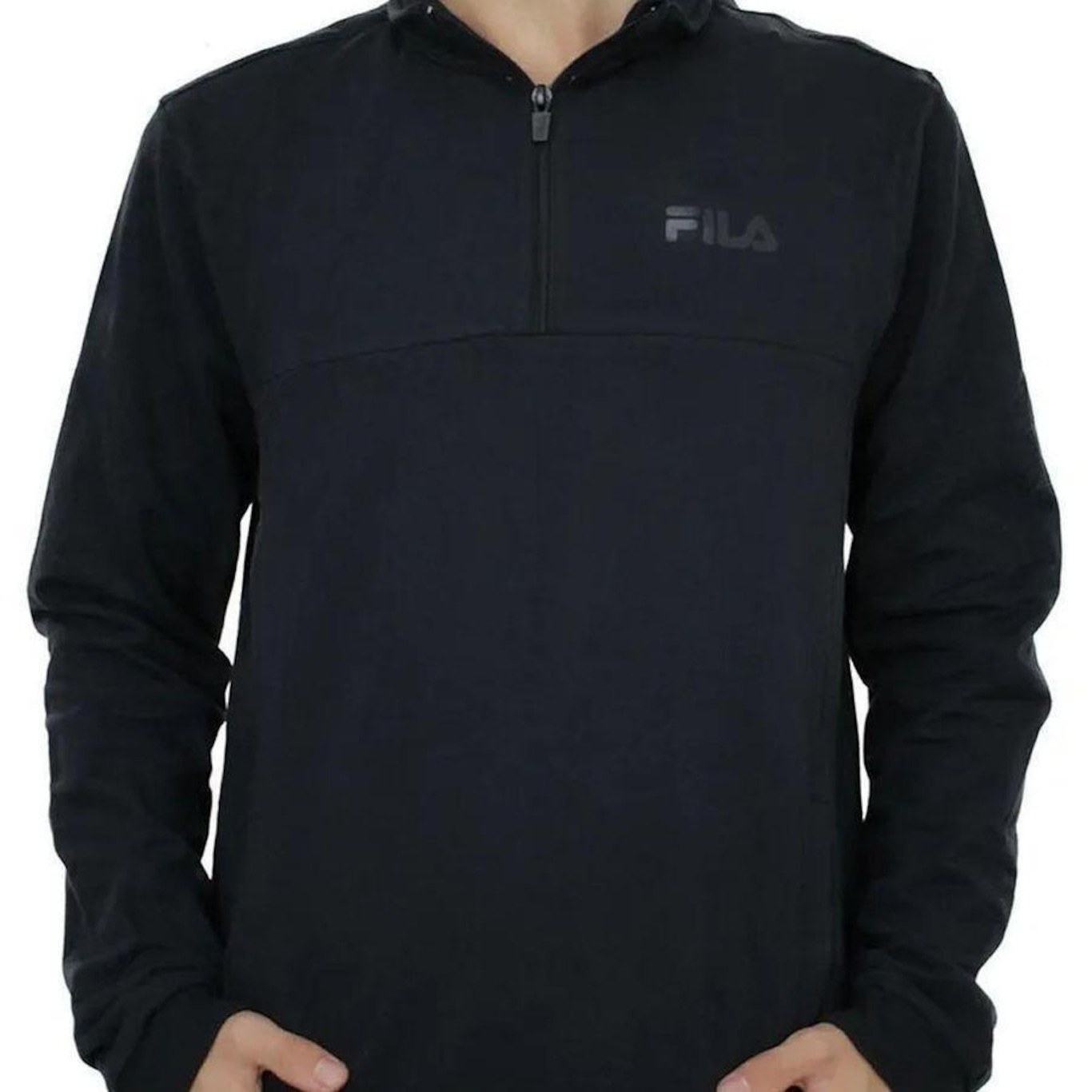 Blusão de Moletom sem Capuz Fila Comfort Zip - Masculino - Foto 3