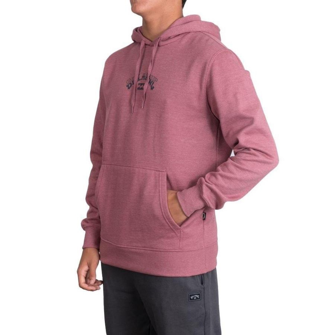 Blusão Com Capuz Billabong Canguru Mid Core Arch Pullover Vinho - Foto 3