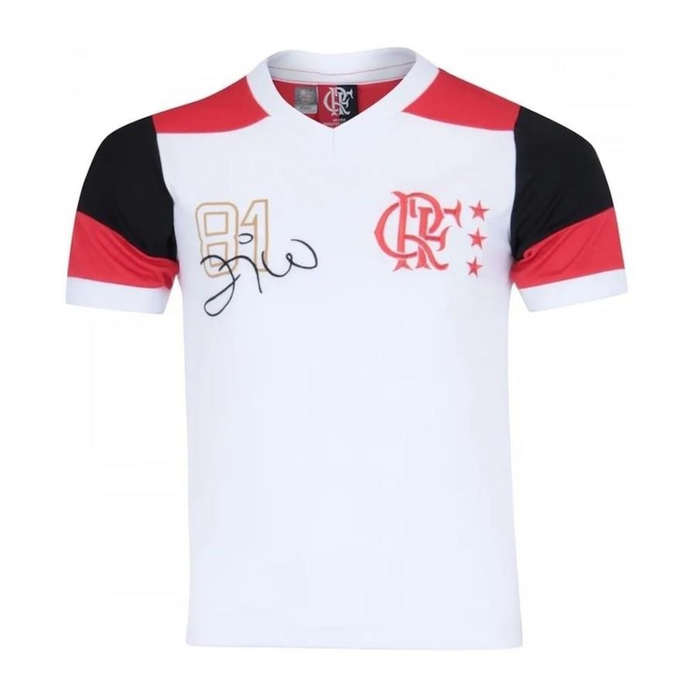 Camisa Flamengo Braziline Retrô Zico - Infantil - Foto 1