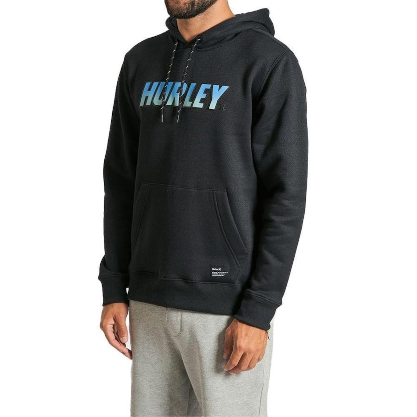 Blusão Com Capuz Hurley Canguru Fastlane -Masculino - Foto 3