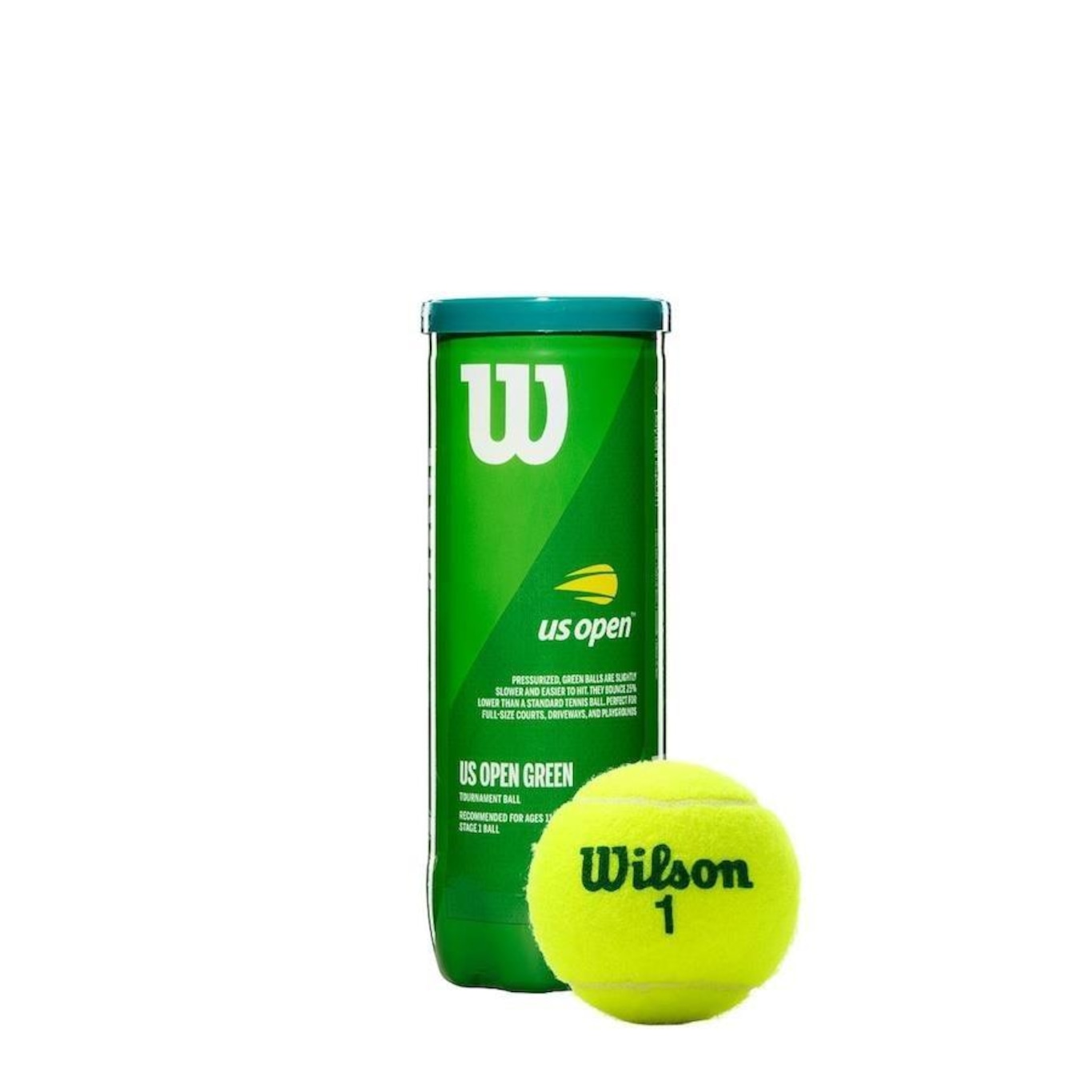 Bola de Tênis Wilson Us Open Starter - Tubo com 3 Bolas - Foto 1