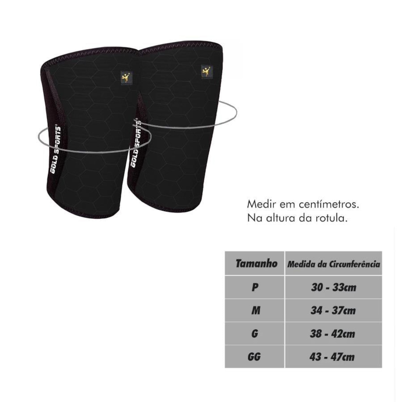 Joelheira Gold Sports Cross Training Pro em Neoprene 7 mm - 2 unidades - Foto 3