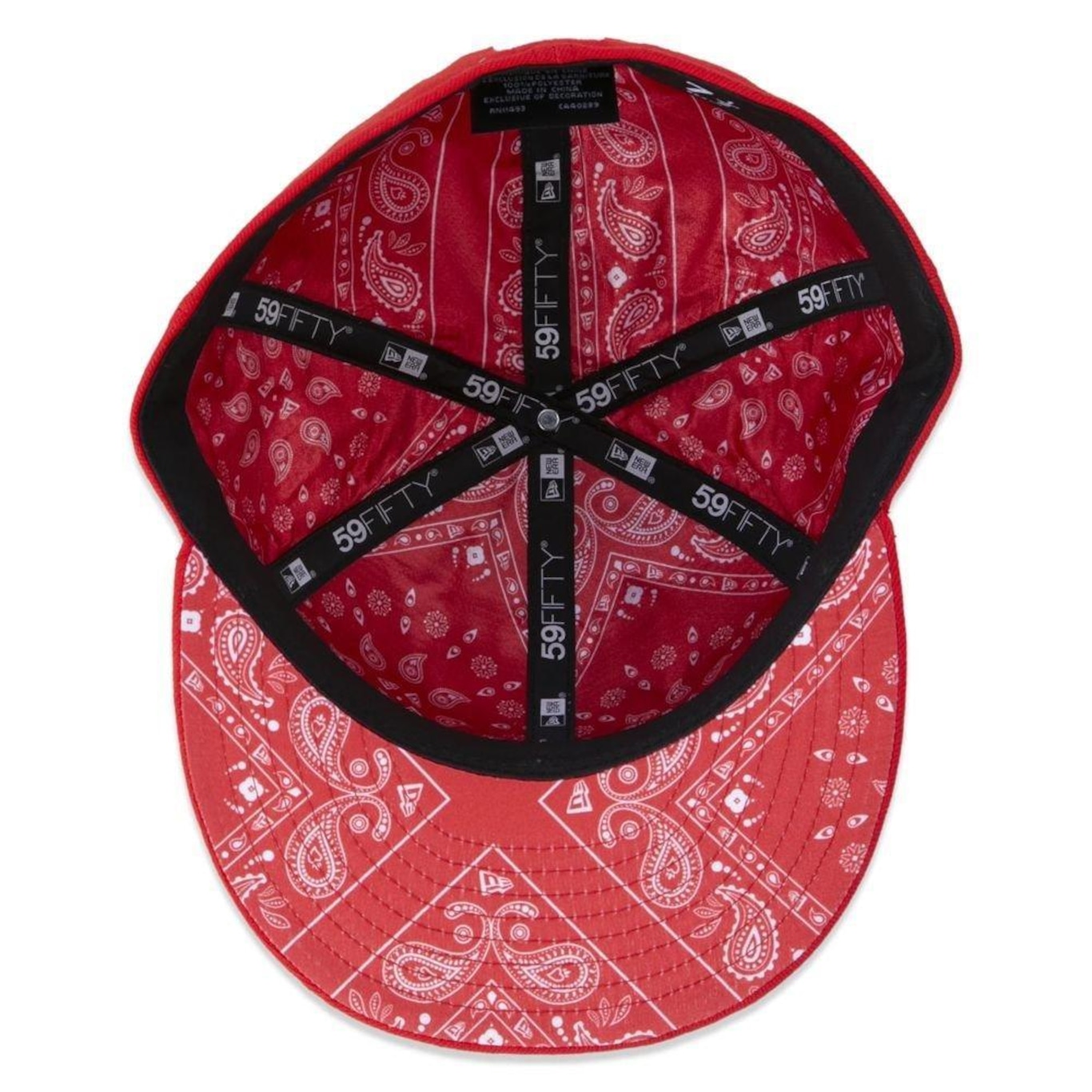 Boné Aba Reta New Era Boston Red Sox 5950 Street Classic Paisley - Fechado - Adulto - Foto 5