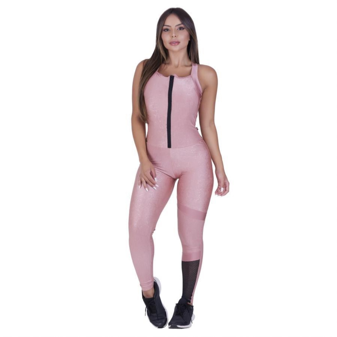 Macacão Orbis Fitness Relevo Detalhe Tela - Feminino - Foto 2