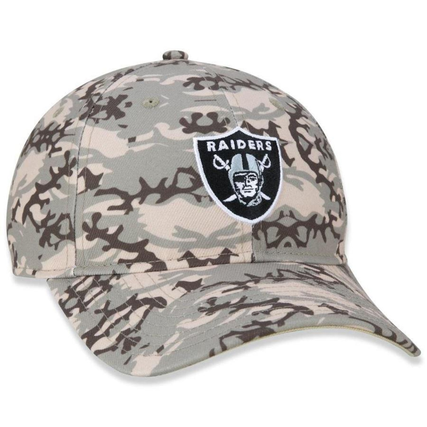 Boné Aba Curva New Era Las Vegas Raiders 920 Neutral Wild Fullcamo - Strapback - Adulto - Foto 4