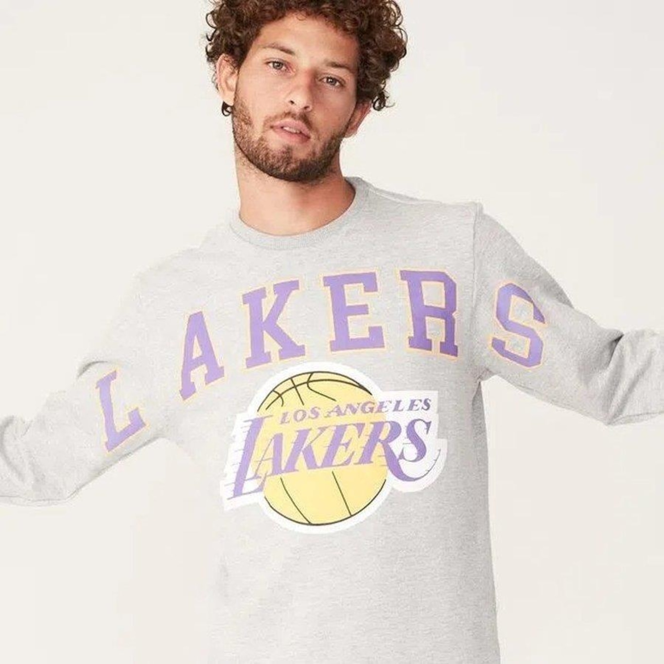 Moletom Careca NBA Los Angeles Lakers Masculino - Foto 3