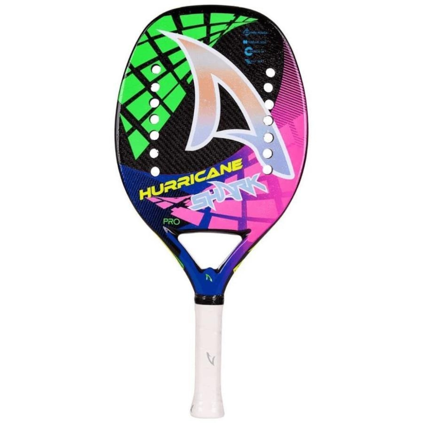 Raquete de Beach Tennis Shark Hurricane 2022 + Capa - Foto 1