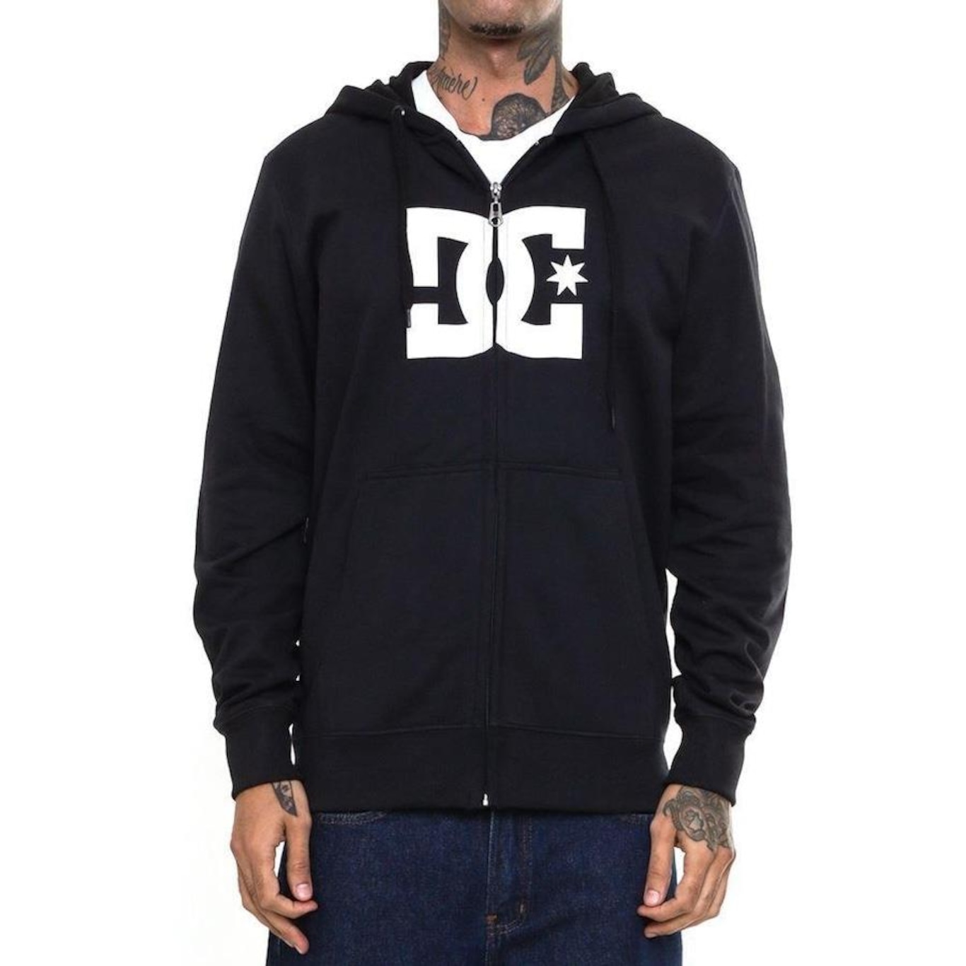 Blusão Com Capuz DC Shoes Aberto DC Star Zh Oversize -Masculino - Foto 4