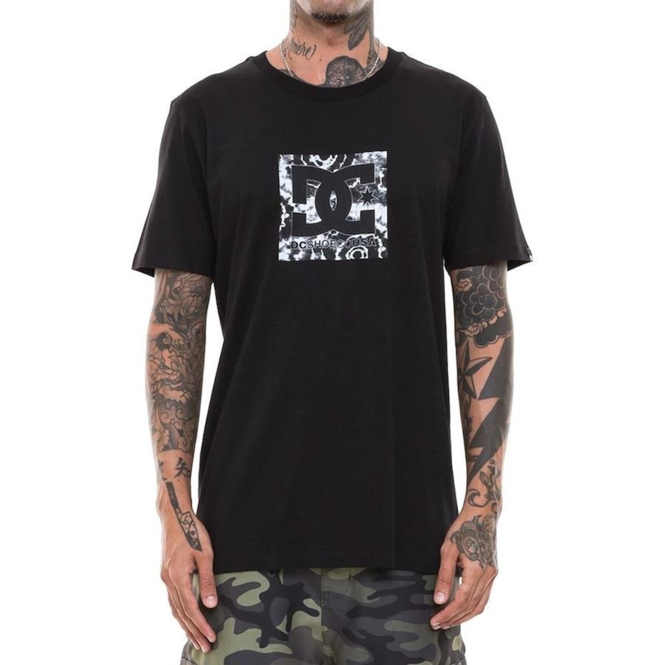 Camiseta DC Shoes Square Star Fill Marble - Masculina - Foto 1