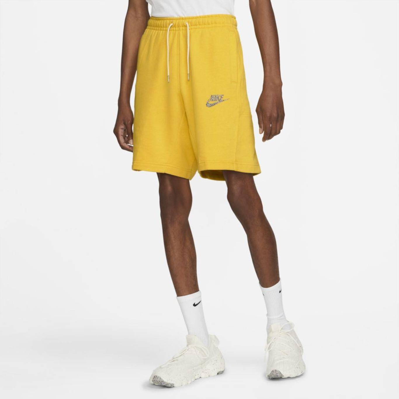 Nike sweat shorts yellow hotsell