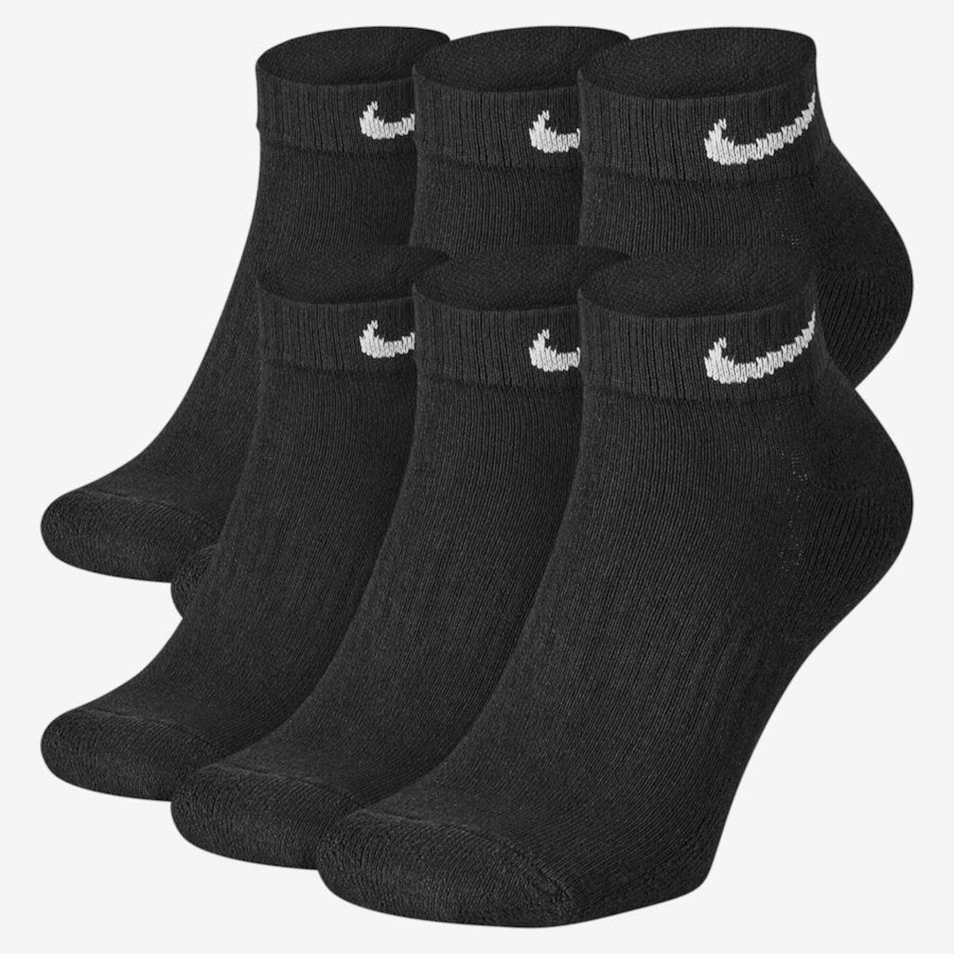 Kit de Meias Cano Curto Nike Everyday Cushioned - 6 Pares - Unissex ...