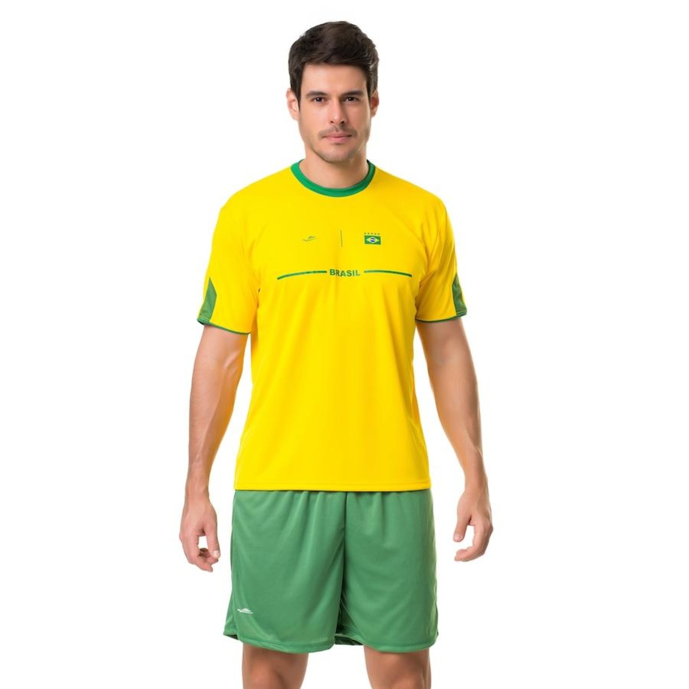 CAMISETA BRASIL JOGO FUTEBOL TORCEDOR ELITE MASCULINA - Amarelo, jogo  futebol brasil 