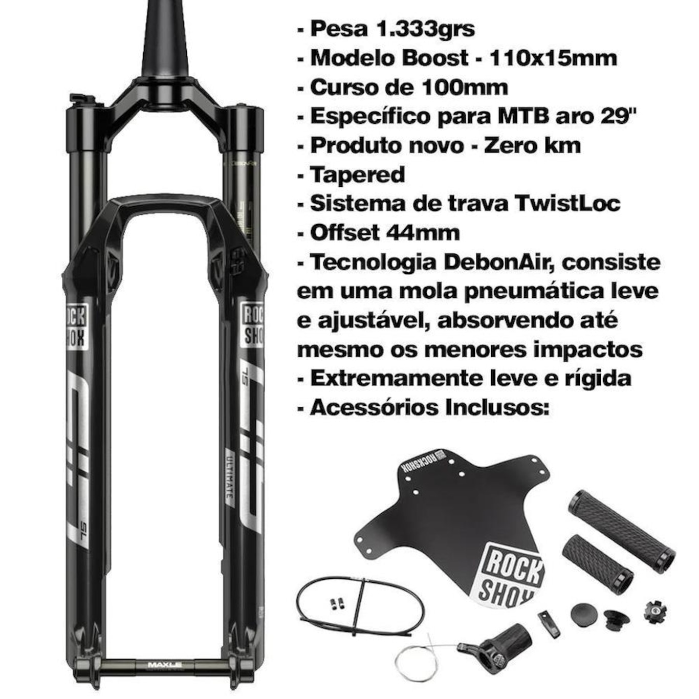 Suspensão SID SL Ultimate Boost Aro 29 Controle Manual Rock Shox - Foto 2