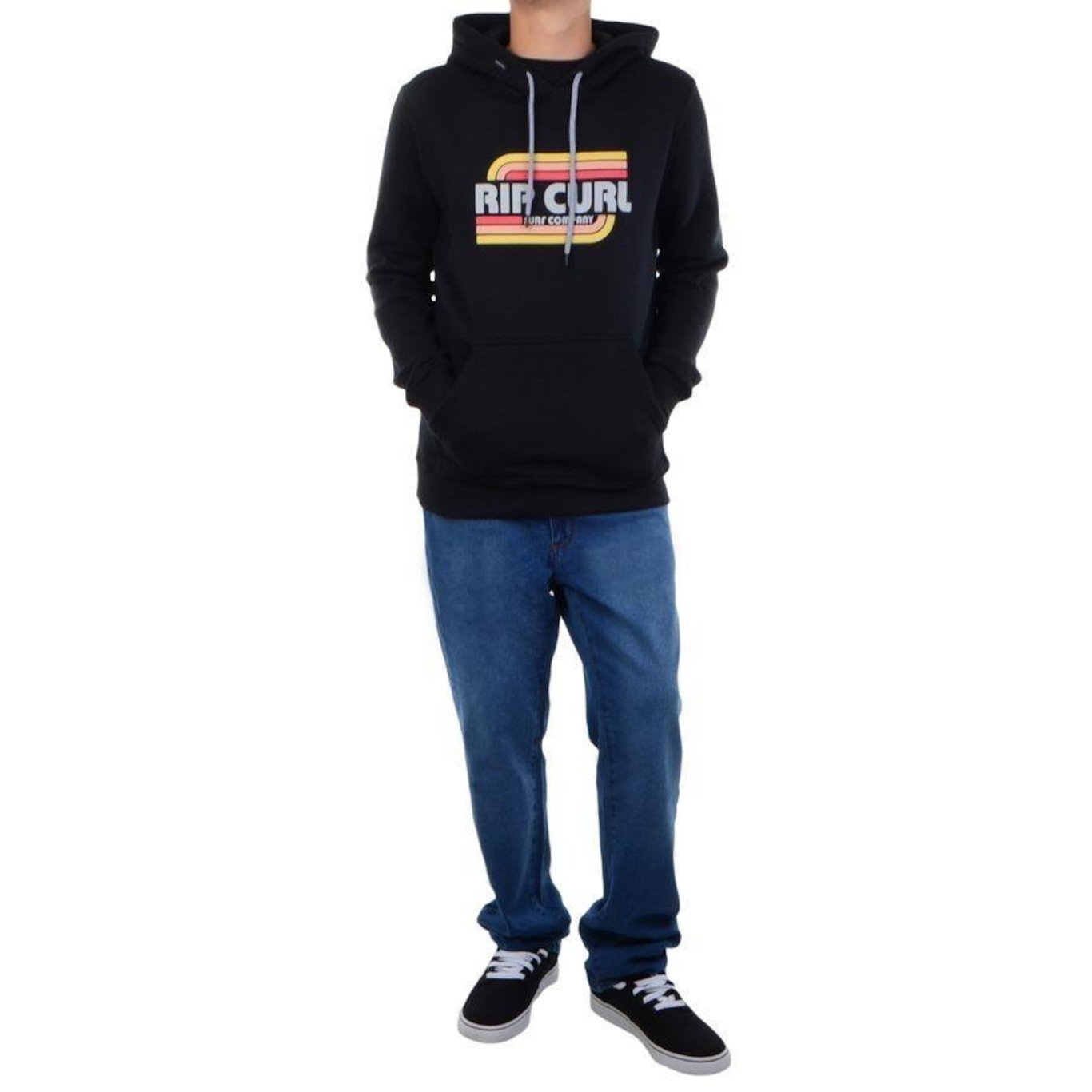 Blusão de Moletom com Capuz Rip Curl Canguru Hey - Masculino - Foto 4