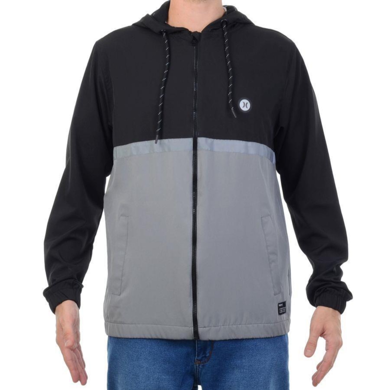 Jaqueta Com Capuz Hurley Windbreaker Light - Masculina - Foto 1