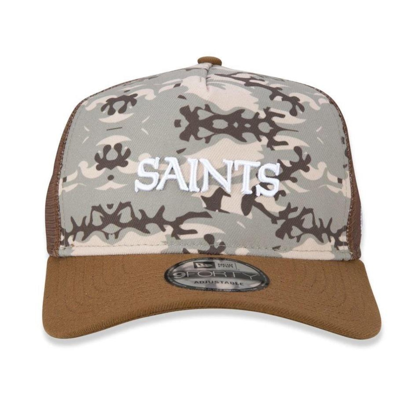 Boné Aba Curva New Era New Orleans Saints 940 AFrame Neutral Wild Camo - Snapback - Adulto - Foto 3