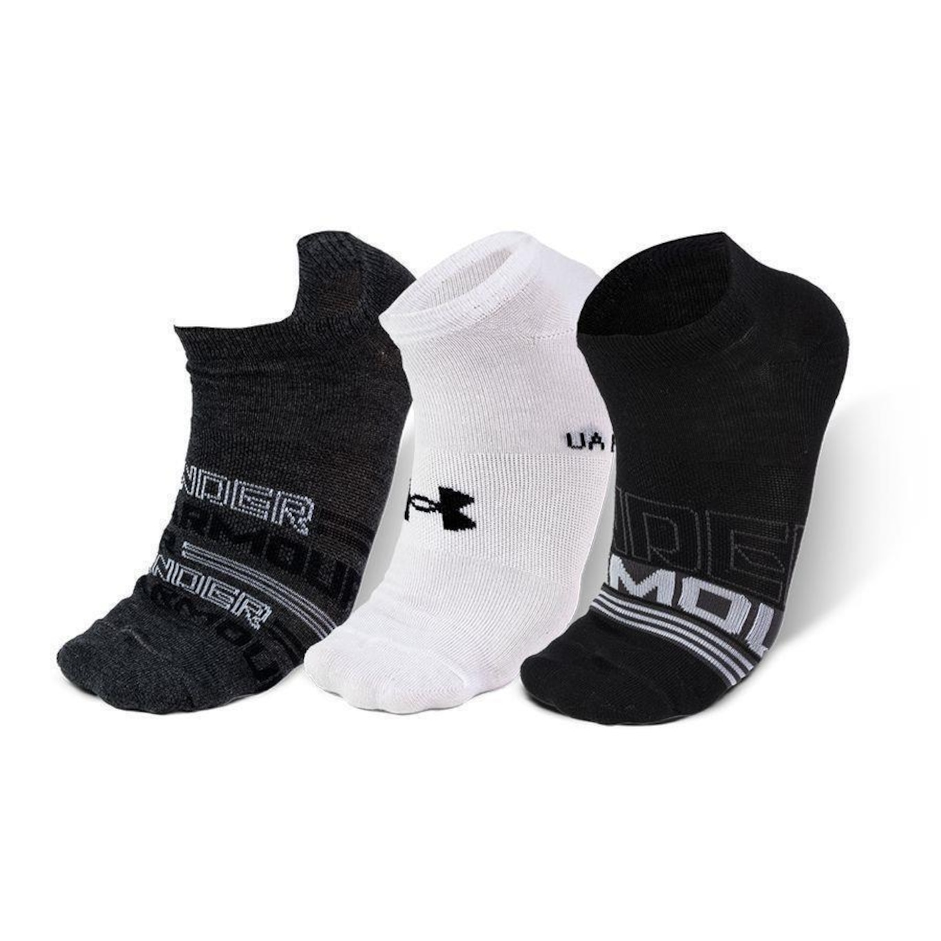 Kit de Meias Under Armour Cano Curto Essentials NS com 3 Pares - Adulto - Foto 1