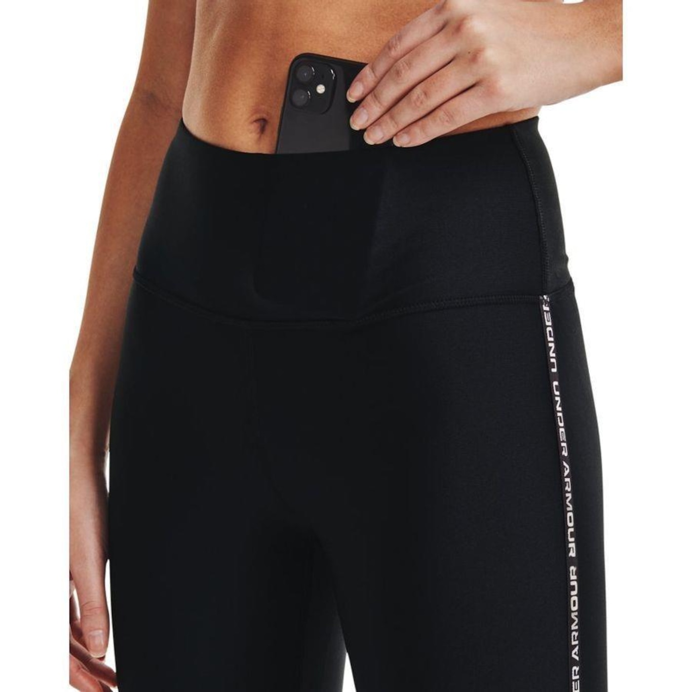 Calça Legging Under Armour HeatGear No-Slip Waistband Taped - Feminina - Foto 3