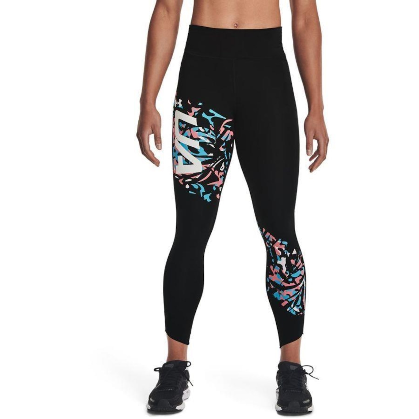 Calça Legging Under Armour Fly Fast Floral 7/8 Tight - Feminina - Foto 1