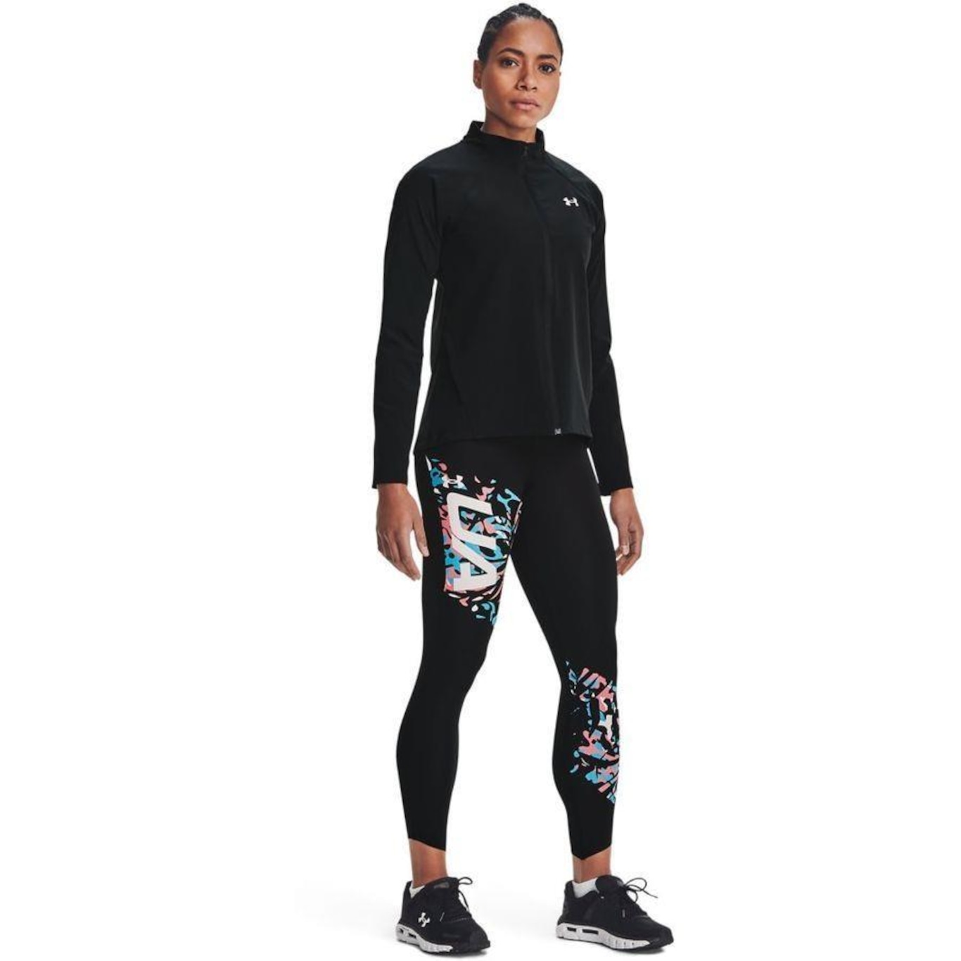 Calça Legging Under Armour Fly Fast Floral 7/8 Tight - Feminina - Foto 2