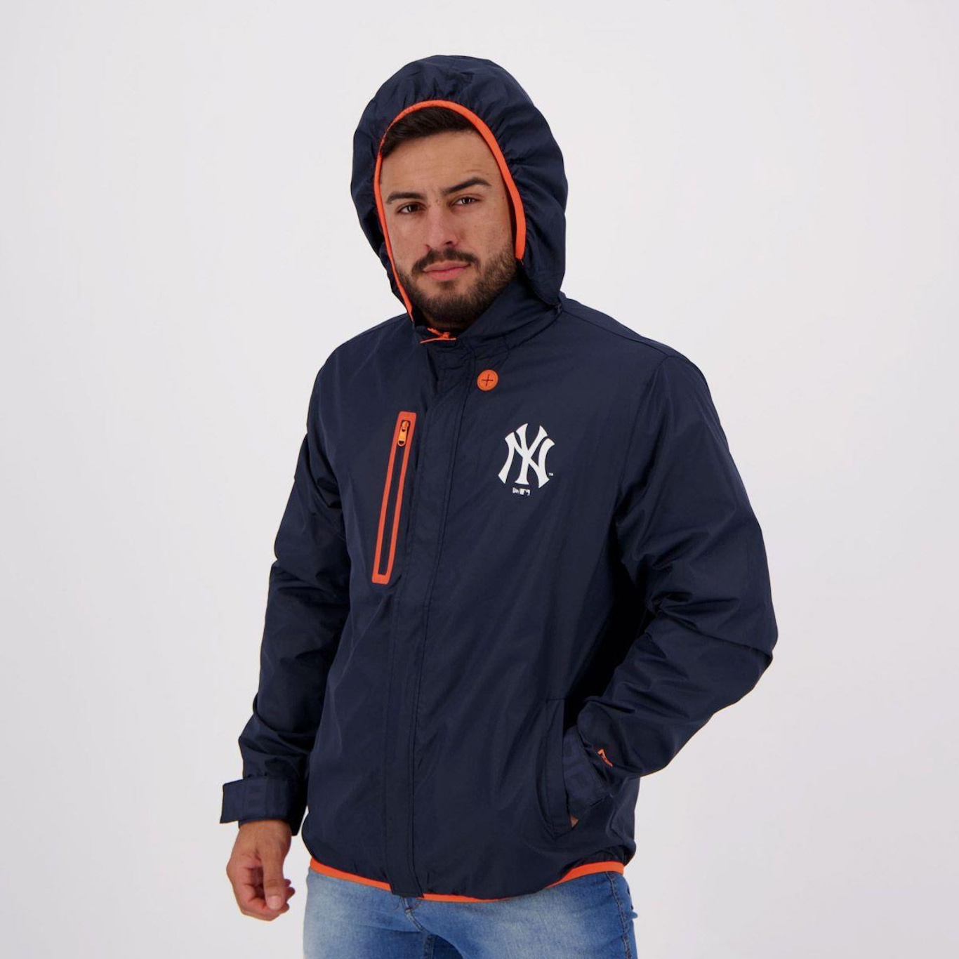 Jaqueta Com Capuz New Era Neon New York Yankees - Masculina - Foto 2