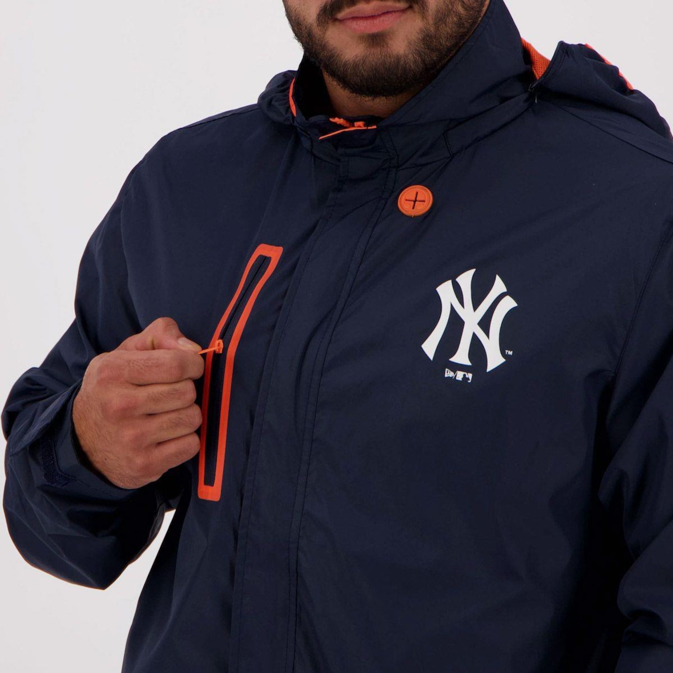 Jaqueta Com Capuz New Era Neon New York Yankees - Masculina - Foto 4