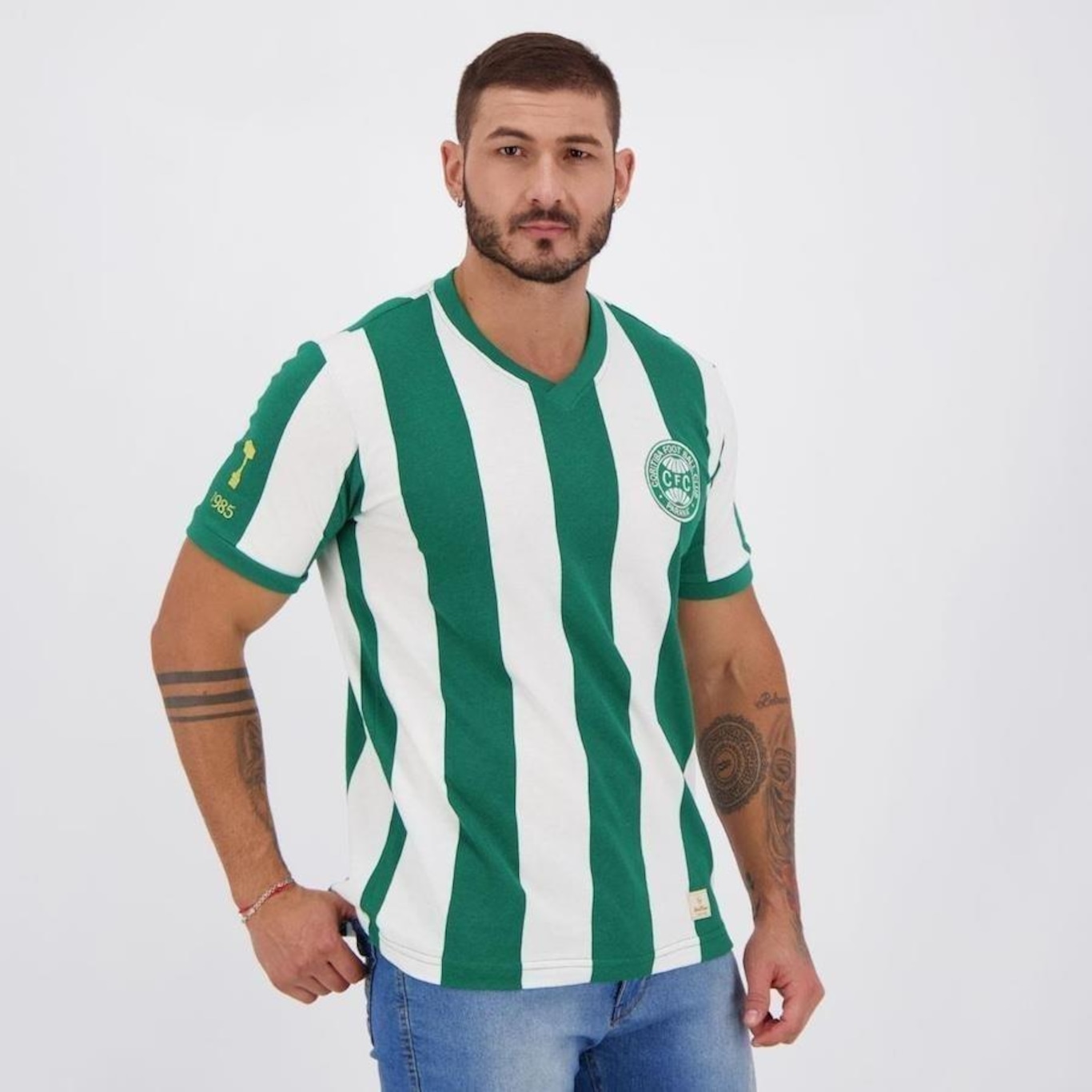 Camisa do Coritiba Retrô 1985 - Masculina - Foto 2