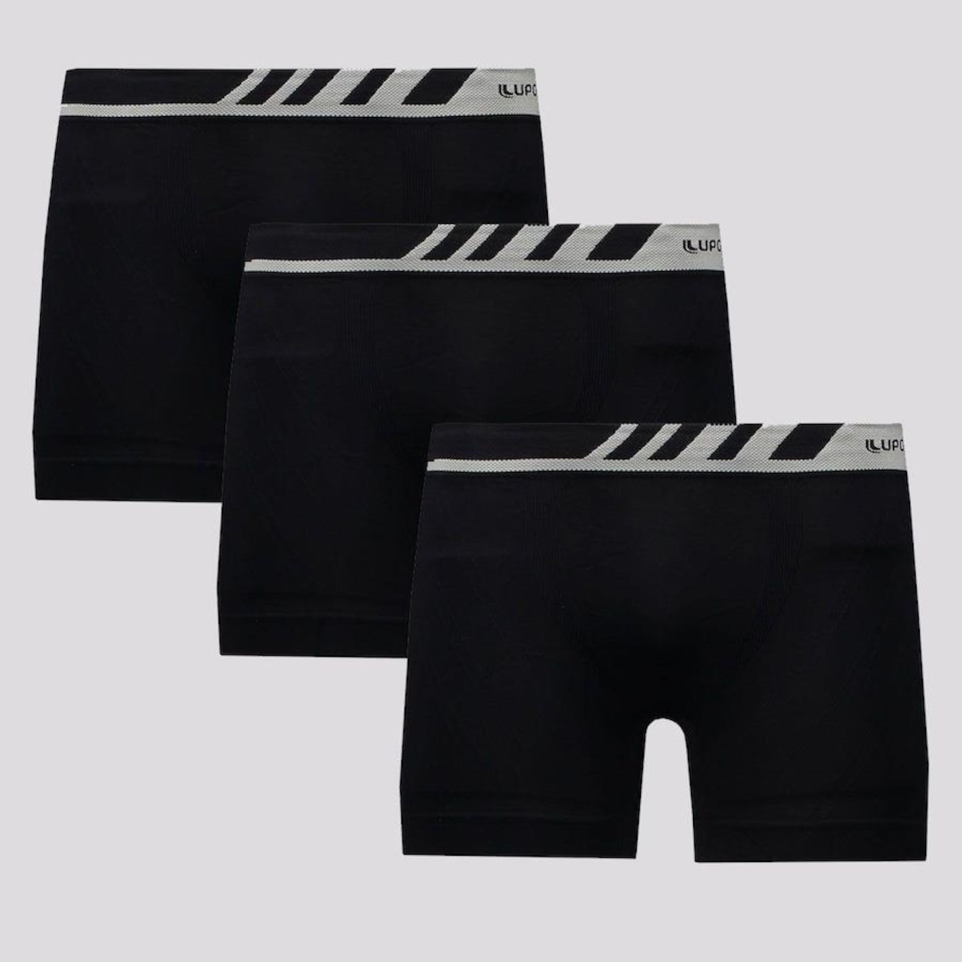 Kit de Cueca Boxer Lupo Microfibra - 3 unidades - Adulto - Foto 1