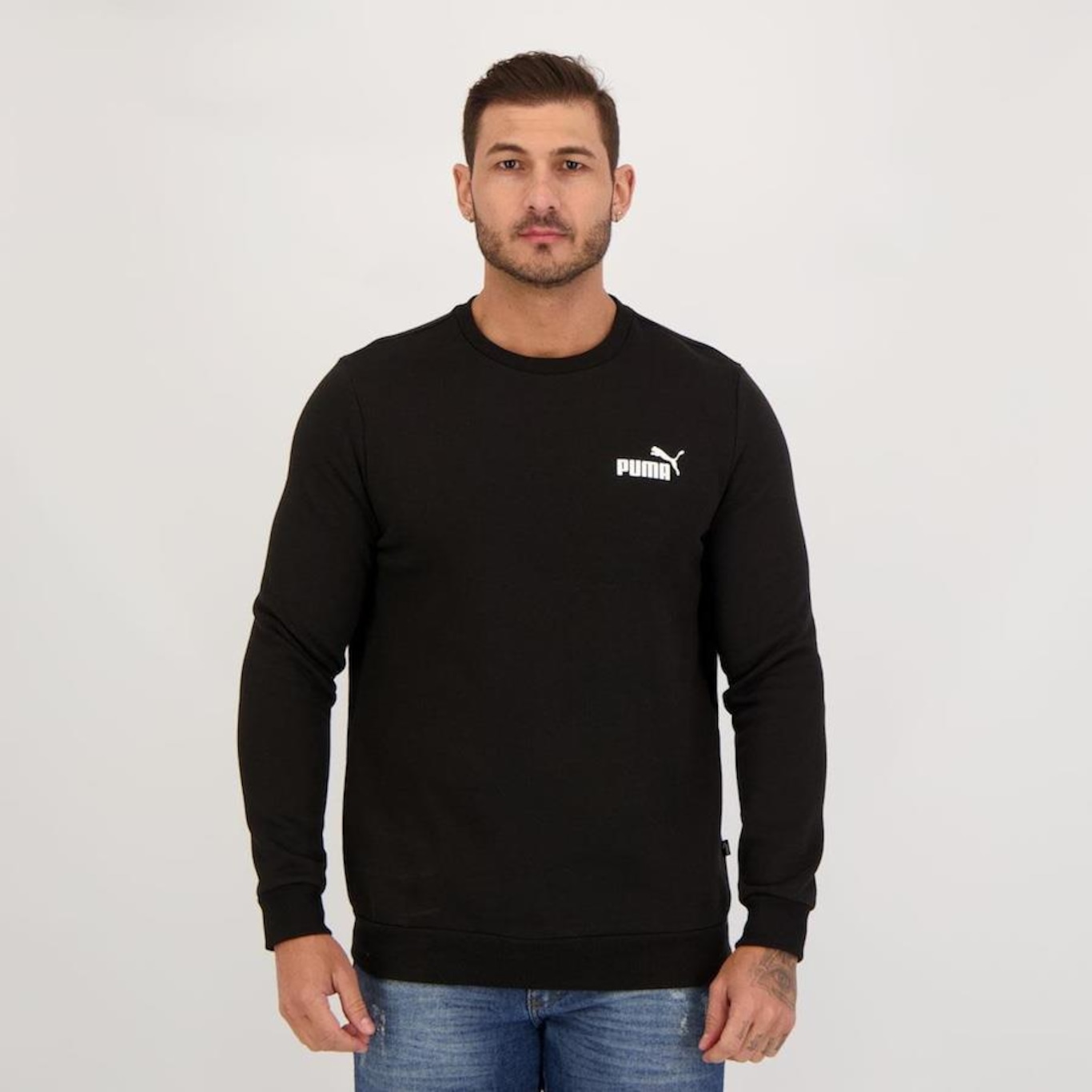 Blusão de Moletom Puma ESS Small Logo FL - Masculino - Foto 1