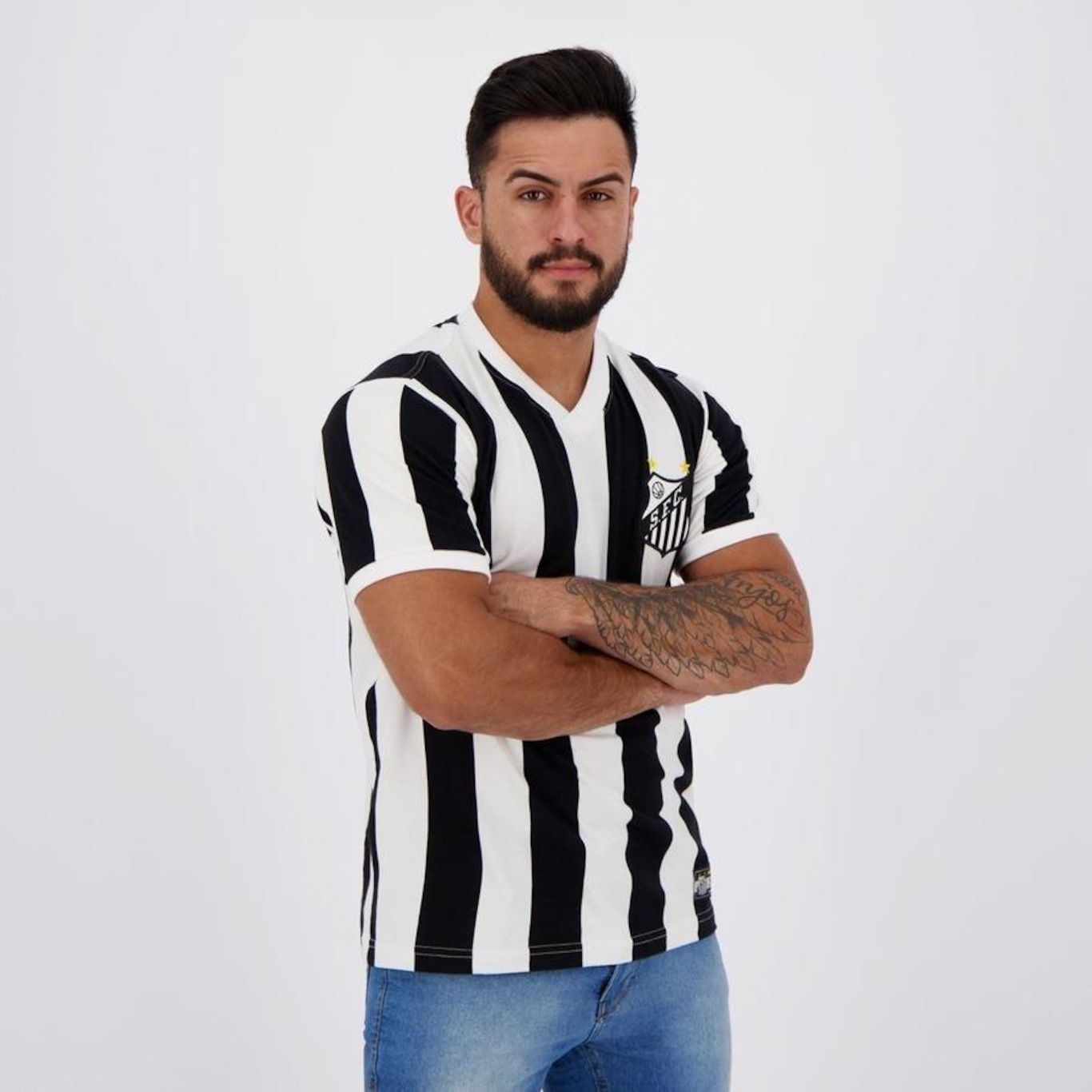 Camisa do Santos Retrô 1984 Listrada - Masculina - Foto 5