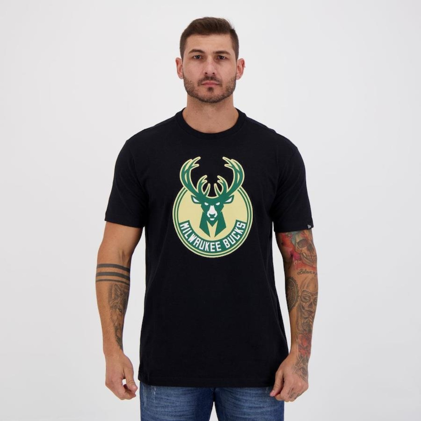 Camiseta New Era NBA Milwaukee Bucks - Masculina - Foto 1