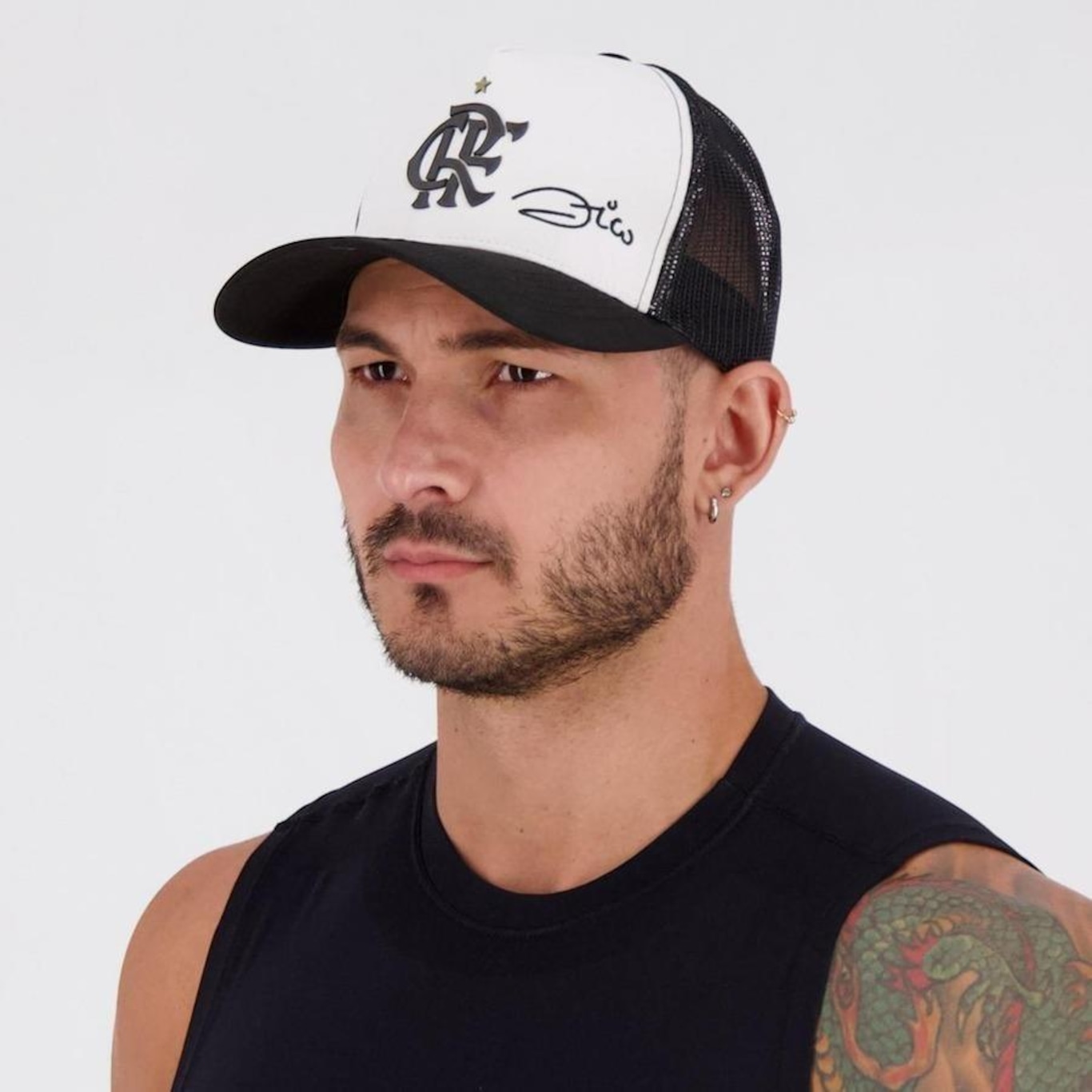 Boné Aba Curva Flamengo Zico- Snapback - Adulto - Foto 5