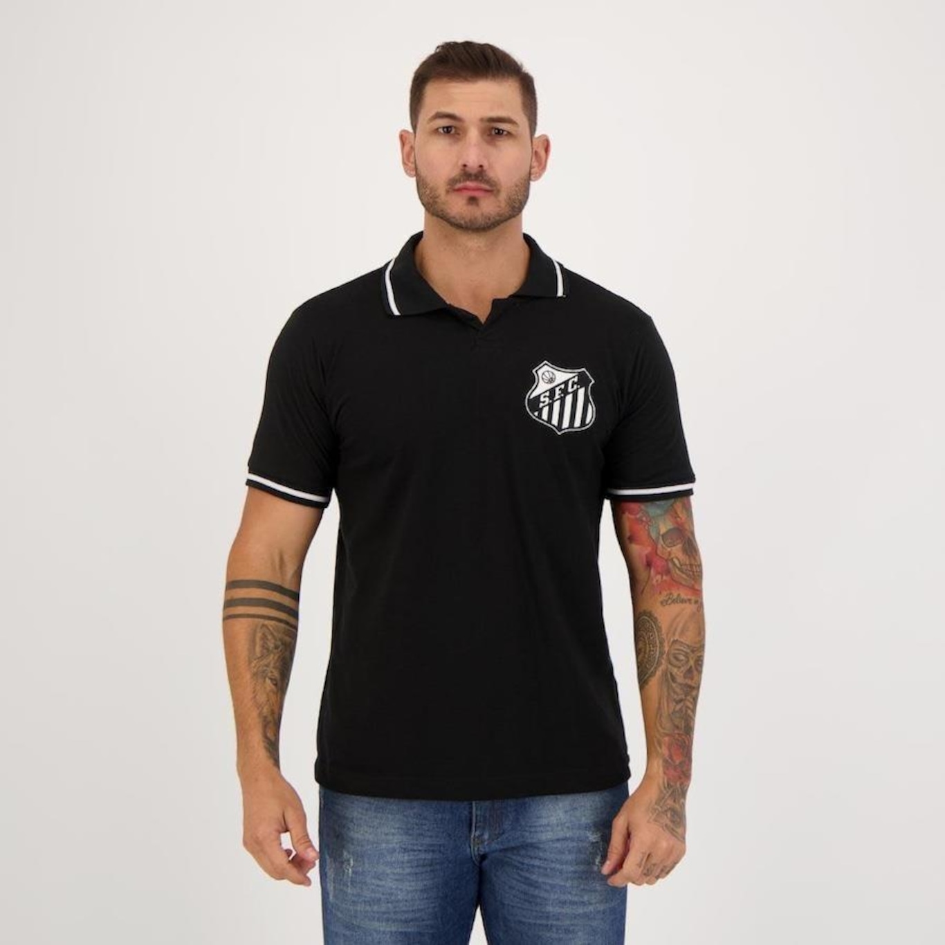 Camisa Polo Santos Futfanatics Retrô - Masculina - Foto 1