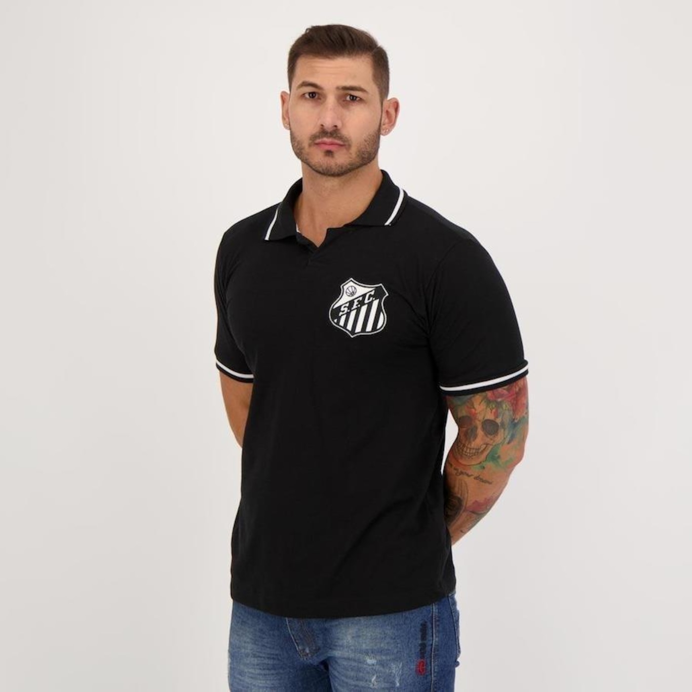 Camisa Polo Santos Futfanatics Retrô - Masculina - Foto 2