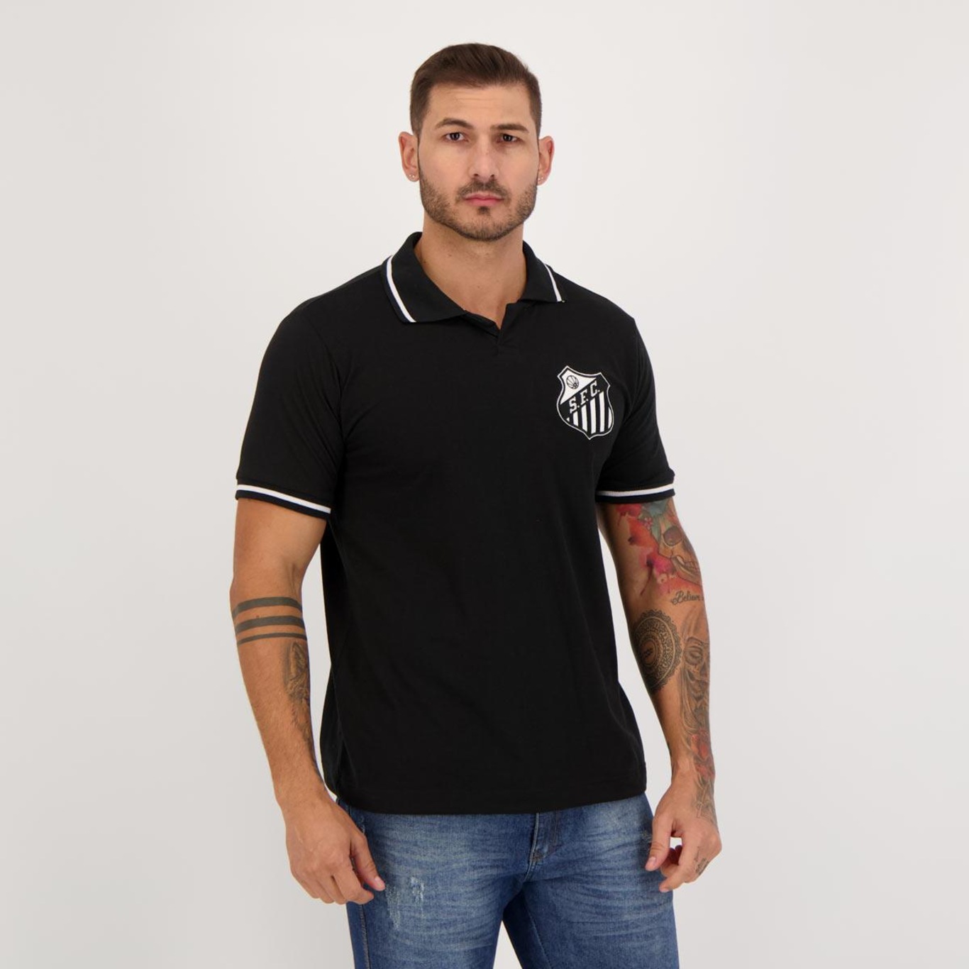 Camisa Polo Santos Futfanatics Retrô - Masculina - Foto 5