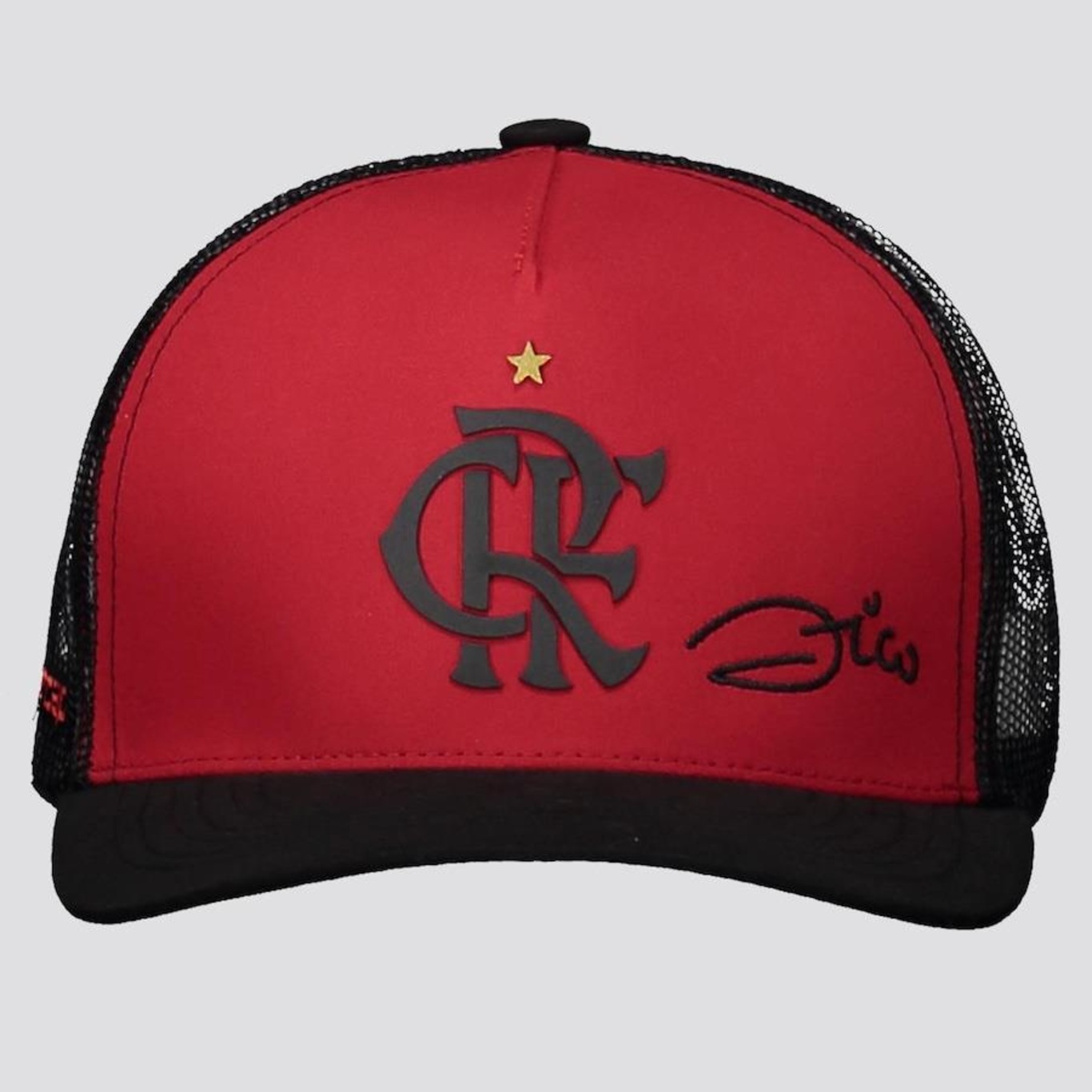 Boné Aba Curva Flamengo Zico Escudo - Snapback - Adulto - Foto 2