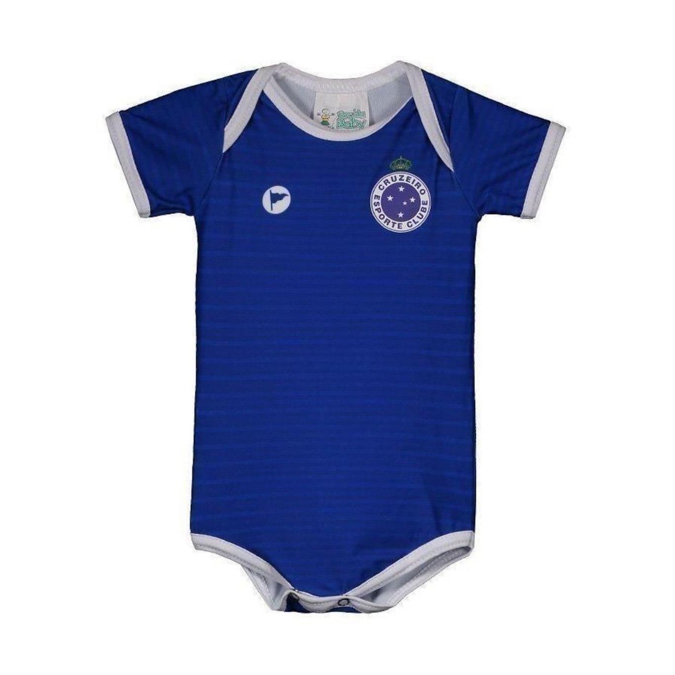 Body do Cruzeiro Torcida Baby Listrado Uv - Infantil - Foto 1