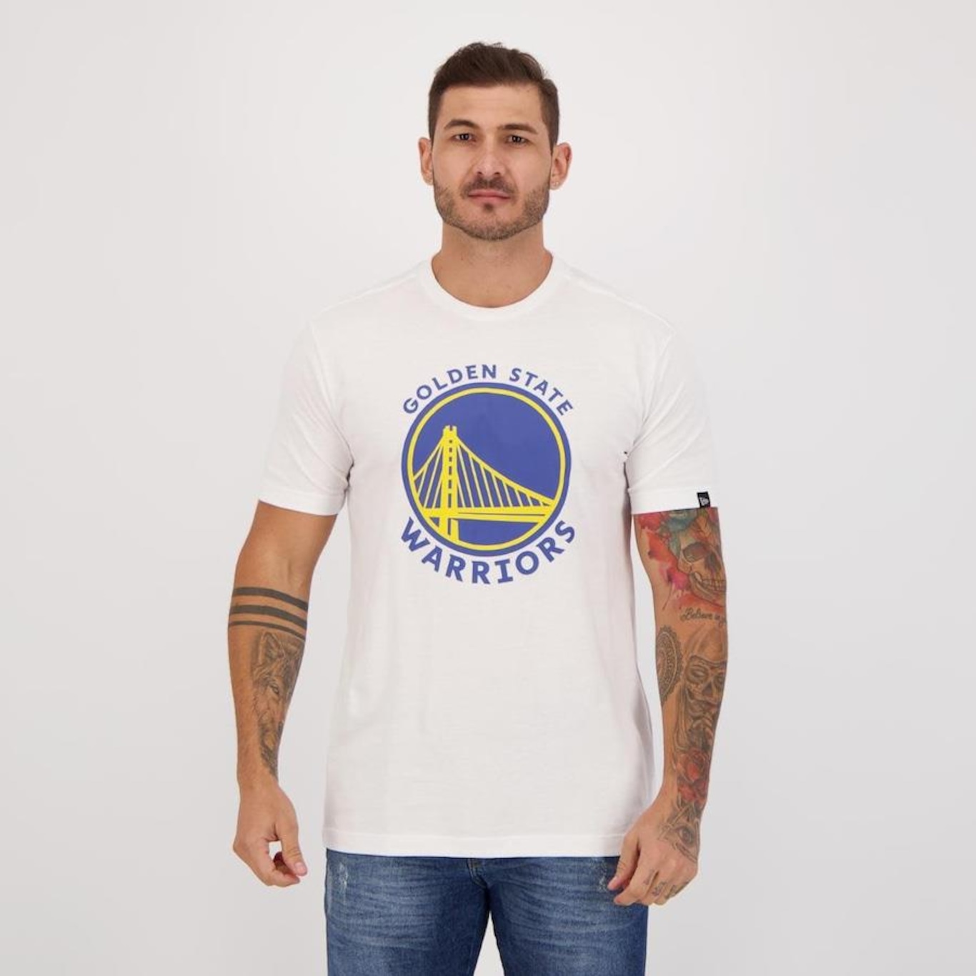 Camiseta New Era Golden State Warriors - Masculina - Foto 1