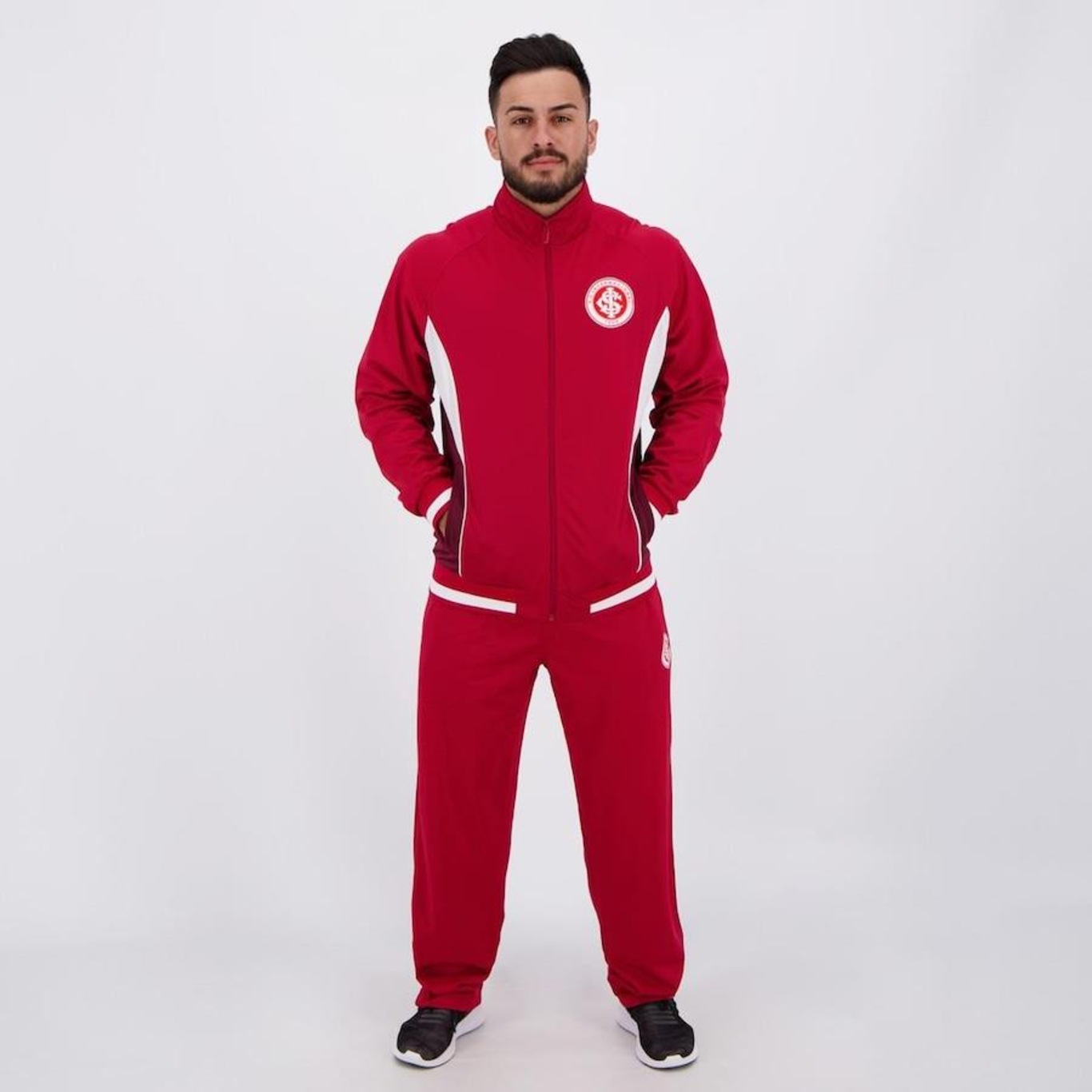 Agasalho Internacional Trilobal Feminino Branco E Vermelho