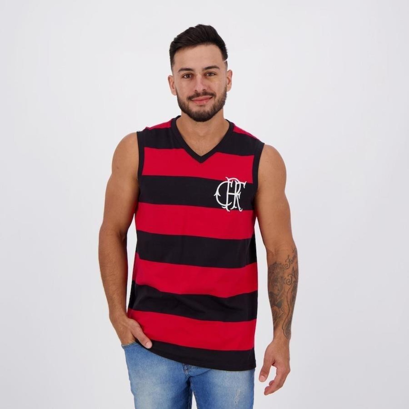 Camiseta Regata Flamengo Futfanatics Fla-Tri - Masculina - Foto 1