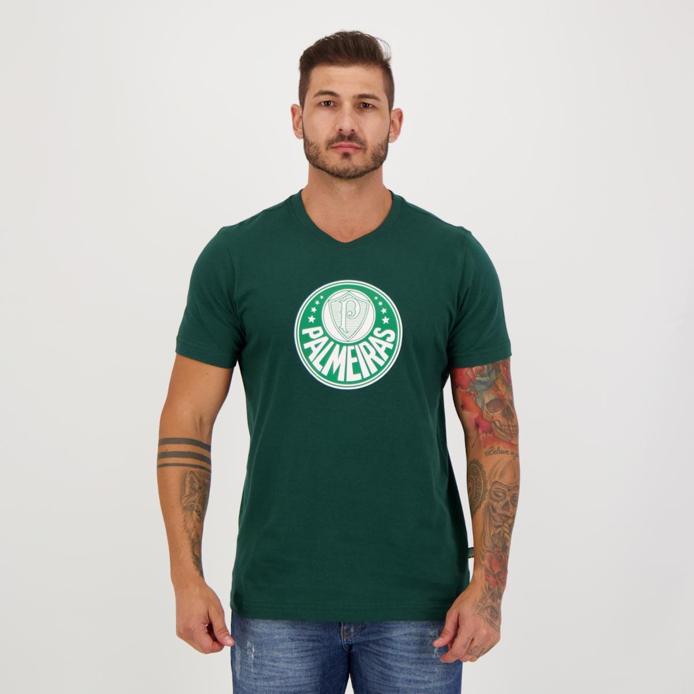 Camiseta do Palmeiras Meltex Maior Campeão do Brasil - Masculina - Foto 1