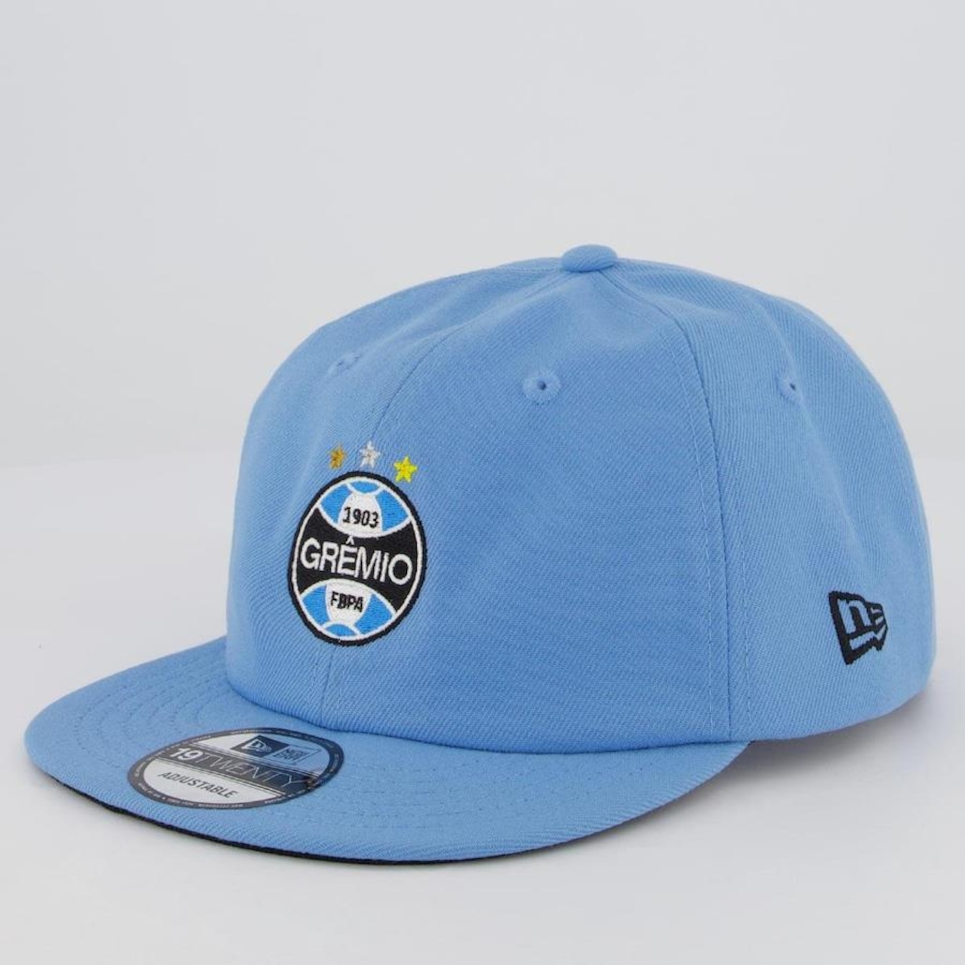 Boné Aba Reta New Era Grêmio 1920 Sky - Strapback - Adulto - Foto 1