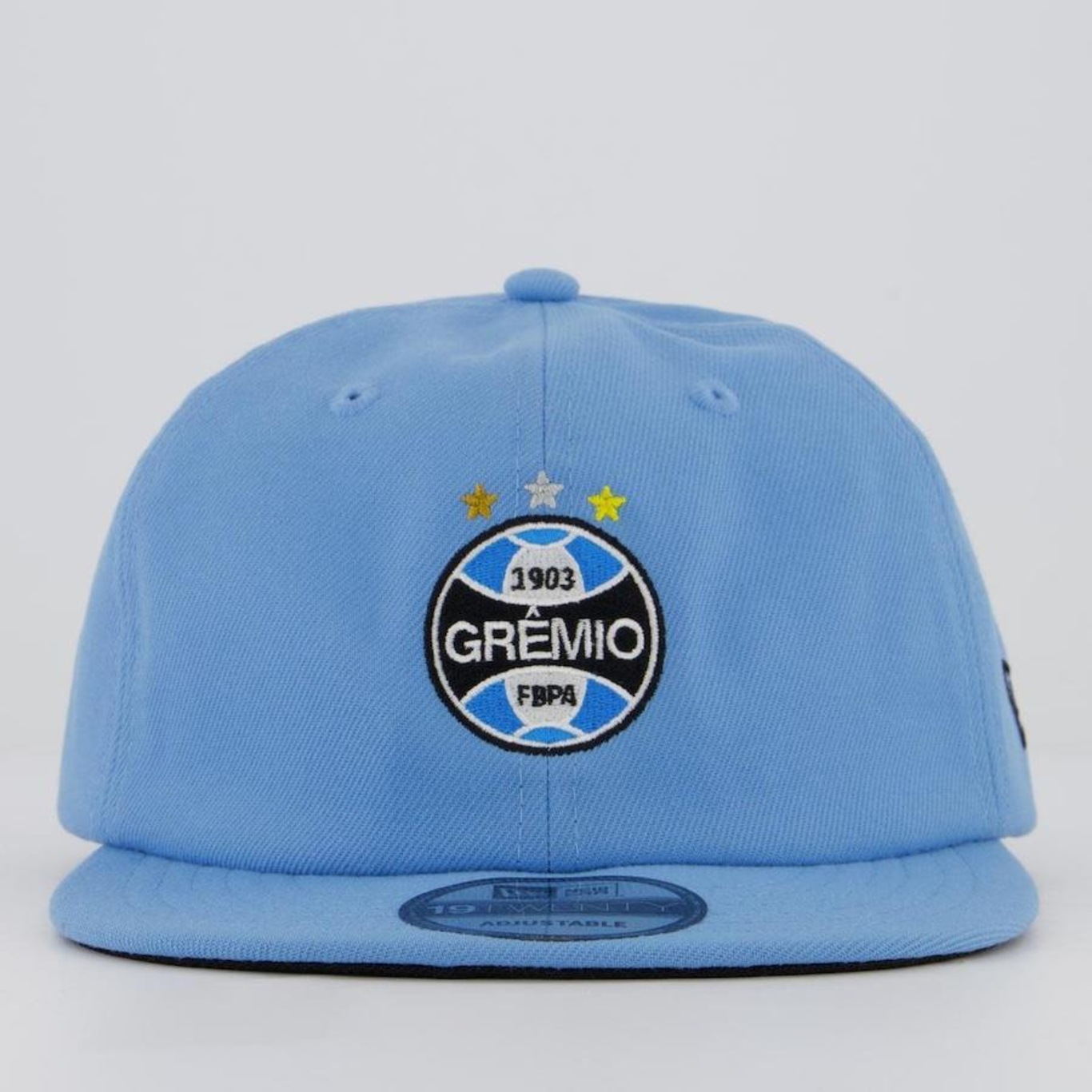 Boné Aba Reta New Era Grêmio 1920 Sky - Strapback - Adulto - Foto 2